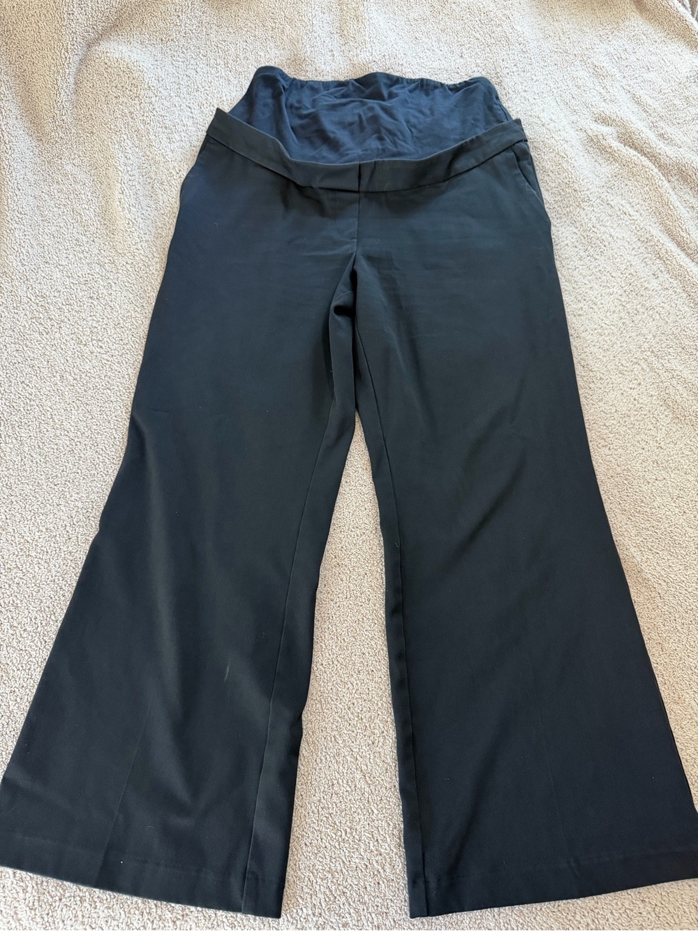 H&M Black Wide-Leg Maternity Pants